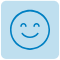 Blue Smile Square Icon